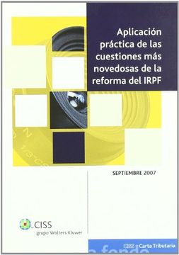 portada Aplicación práctica de las cuestiones más novedosas de la reforma del IRPF (in Spanish)