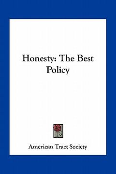 portada honesty: the best policy (en Inglés)