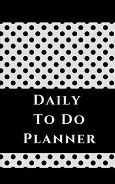portada Daily to do Planner - Planning my day - White Black Polka Dots Cover 