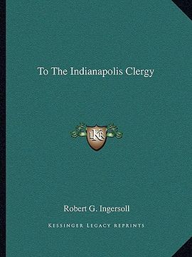 portada to the indianapolis clergy (en Inglés)