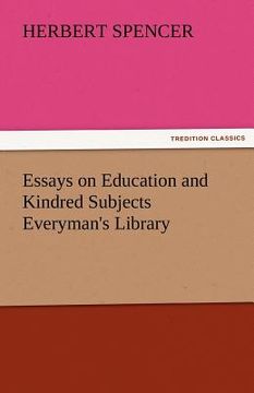 portada essays on education and kindred subjects everyman's library (en Inglés)