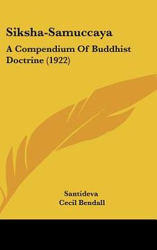 portada siksha-samuccaya: a compendium of buddhist doctrine (1922) (en Inglés)