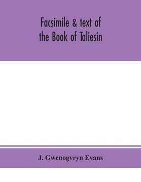 portada Facsimile & text of the Book of Taliesin (in English)