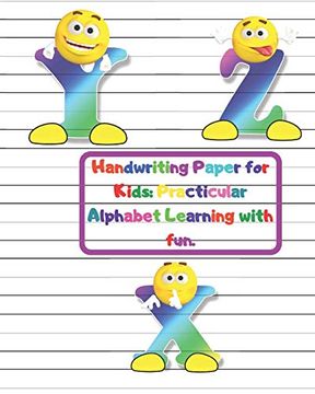 portada Handwriting Paper for Kids: Practicular Alphabet Learning With Fun. Cursive Writing Book Paper: 3-Line and Checkered Writing Sheets for Kids(8X10 ,52. And Kindergarten Children(Ages 2-4,3-5) (en Inglés)