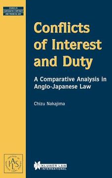 portada conflicts of interest and duty, a comparative analysis in anglo-j