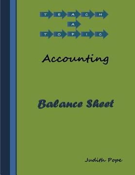 portada Balance Sheet: Balance Sheet (en Inglés)