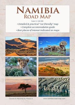 portada Detaillierte Namibia Reisekarte - Namibia Road map (1: 1: 160. 000)