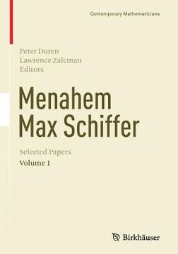 portada Menahem Max Schiffer: Selected Papers Volume 1 (en Francés)