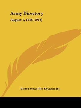 portada army directory: august 1, 1918 (1918) (en Inglés)
