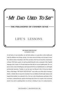 portada my dad used to say: the philosophy of common sense (en Inglés)