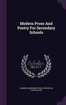 portada Modern Prose And Poetry For Secondary Schools (en Inglés)