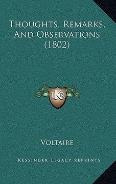 portada thoughts, remarks, and observations (1802) (en Inglés)