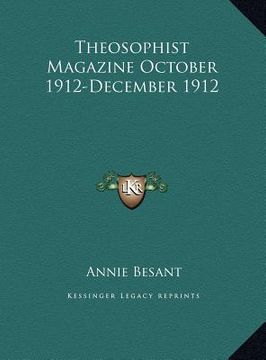 portada theosophist magazine october 1912-december 1912 (in English)