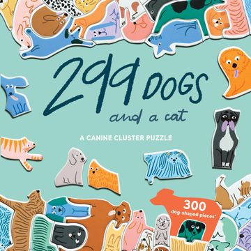portada 299 Dogs (And a Cat): A Canine Cluster Puzzle (puzzle en Inglés) (in English)