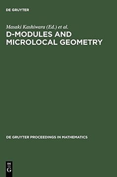 portada D-Modules and Microlocal Geometry (de Gruyter Proceedings in Mathematics) (in English)