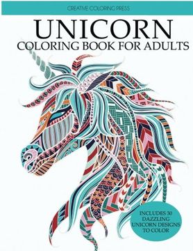 portada Unicorn Coloring Book: Adult Coloring Book with Beautiful Unicorn Designs (Unicorns Coloring Books)