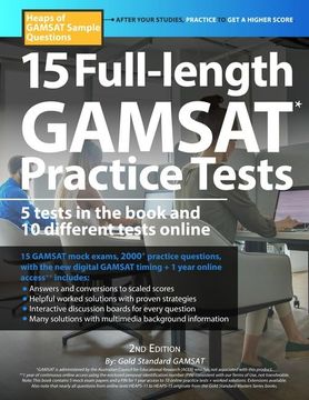 portada 15 Full-Length Gamsat Practice Tests, Heaps of Gamsat Sample Questions: