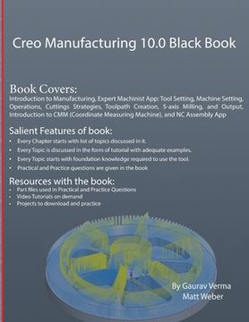 portada Creo Manufacturing 10.0 Black Book (en Inglés)