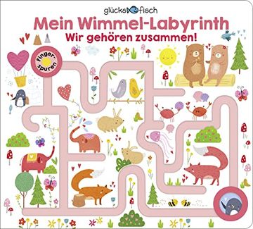 portada Glücksfisch: Mein Wimmel-Labyrinth: Wir Gehören Zusammen! Fingerspurenbuch ab 2 Jahren (en Alemán)