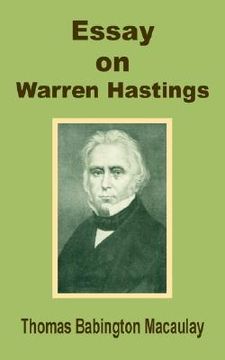 portada essay on warren hastings (en Inglés)