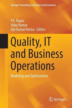 portada Quality, It and Business Operations: Modeling and Optimization (en Inglés)