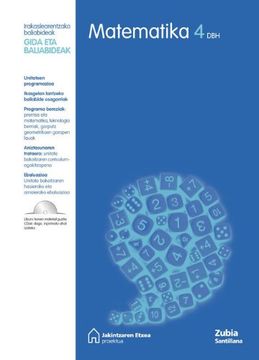 portada Gida Matematika 4 dbh Jakintzaren Etxea Euskera Zubia (en Basque)