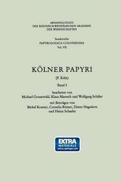 portada Kölner Papyri (P. Köln) (en Alemán)