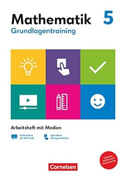 portada Grundlagentraining Mathematik - Mittlere Schulform - 5. Schuljahr: Arbeitsheft mit Medien (en Alemán)