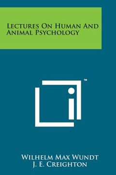 portada Lectures on Human and Animal Psychology (en Inglés)