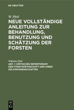 portada Kritisches Repertorium der Forstwirthschaft und Ihrer Hülfswissenschaften (en Alemán)