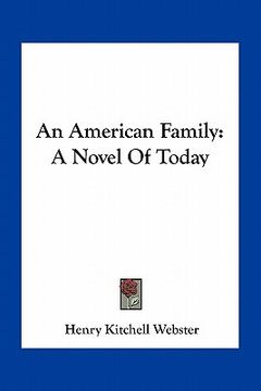 portada an american family: a novel of today (en Inglés)