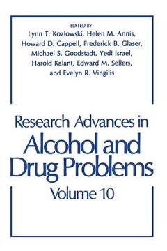 portada Research Advances in Alcohol and Drug Problems: Volume 10 (en Inglés)