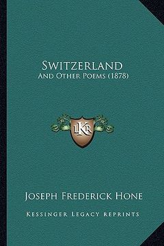 portada switzerland: and other poems (1878) (en Inglés)