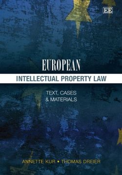 portada European Intellectual Property Law: Text, Cases and Materials (in English)