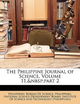 portada the philippine journal of science, volume 11, part 2 (en Inglés)