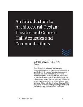 portada An Introduction to Architectural Design: Theatre and Concert Hall Acoustics and Communications