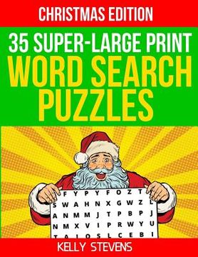 portada 35 Super Large-Print Word Search Puzzles (Christmas Edition): Full Page Word Lists, Puzzles and Solutions (en Inglés)
