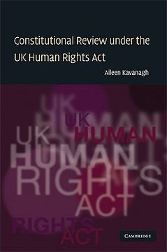 portada Constitutional Review Under the uk Human Rights act Hardback (Law in Context) (en Inglés)
