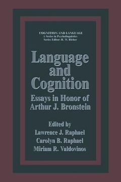 portada Language and Cognition: Essays in Honor of Arthur J. Bronstein (en Inglés)