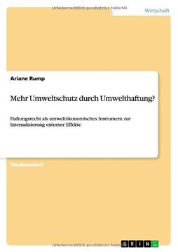 portada Mehr Umweltschutz durch Umwelthaftung? (German Edition)