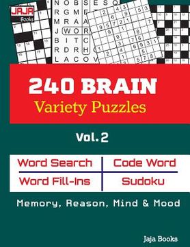 portada 240 BRAIN Variety Puzzles; Vol. 2 (en Inglés)
