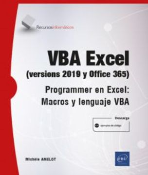 portada Vba Excel (Versiones 2019 y Office 365: Programar en Excel: Macros y Lenguaje vba
