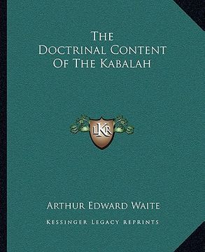 portada the doctrinal content of the kabalah