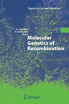 portada molecular genetics of recombination (en Inglés)