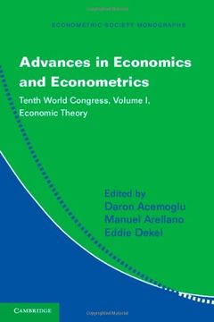 portada Advances in Economics and Econometrics 3 Volume Hardback Set: Advances in Economics and Econometrics: Tenth World Congress: Volume 1 (Econometric Society Monographs) (in English)