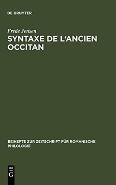 portada Syntaxe de L'ancien Occitan (en Francés)