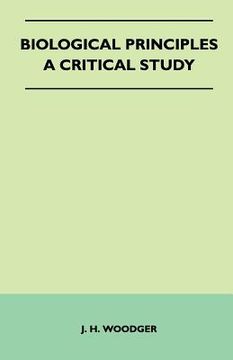 portada biological principles - a critical study (en Inglés)