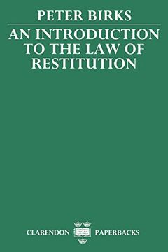 portada An Introduction to the law of Restitution (Clarendon Paperbacks) (in English)