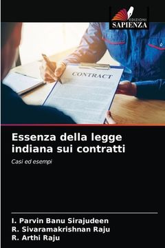 portada Essenza della legge indiana sui contratti (in Italian)