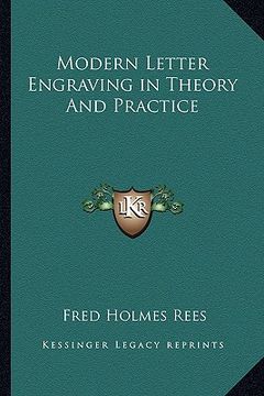 portada modern letter engraving in theory and practice (en Inglés)